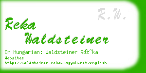 reka waldsteiner business card